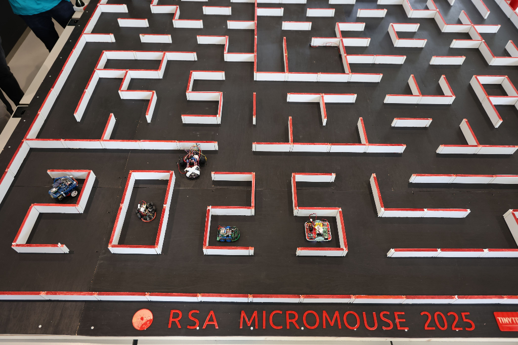 The 2024 winning MicroMouse team with the organizers
